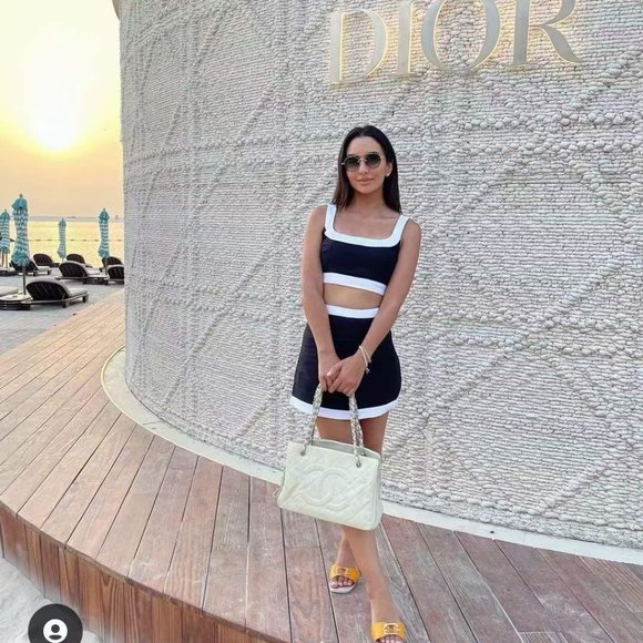 NWOT Reformation Robbie Linen Two Piece in Black White Sleeveless Top Skirt Set - Picture 11 of 12